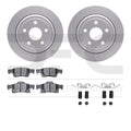R1 Concepts Carbon Series Brake Rotors - Perf Off-Road/Tow Pads - Hdw Fits Dodge Durango