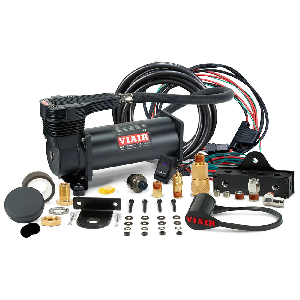 SINGLE STEALTH BLACK 485 VIAIR MOUNTED SYSTEM 200PSI