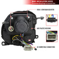 BLACK PROJECTOR HEADLIGHTS WITH LIG