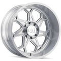 ~(54 lbs. 24X24X13)~ SEVENFOLD (9111) BRUSHED AND CLEAR COATED 22X12 6-135 -51mm 87.1mm