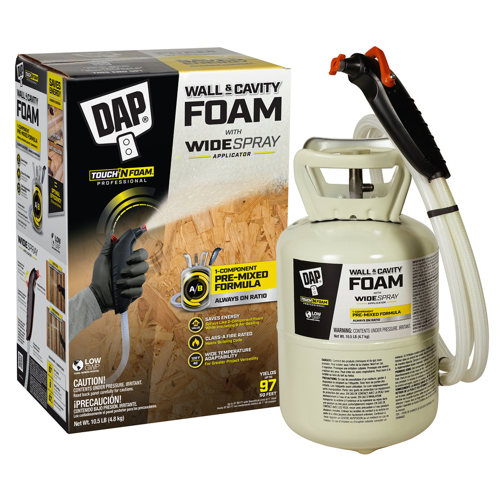 DAP WIDE SPRAY BLACK FOAM 10.5LB