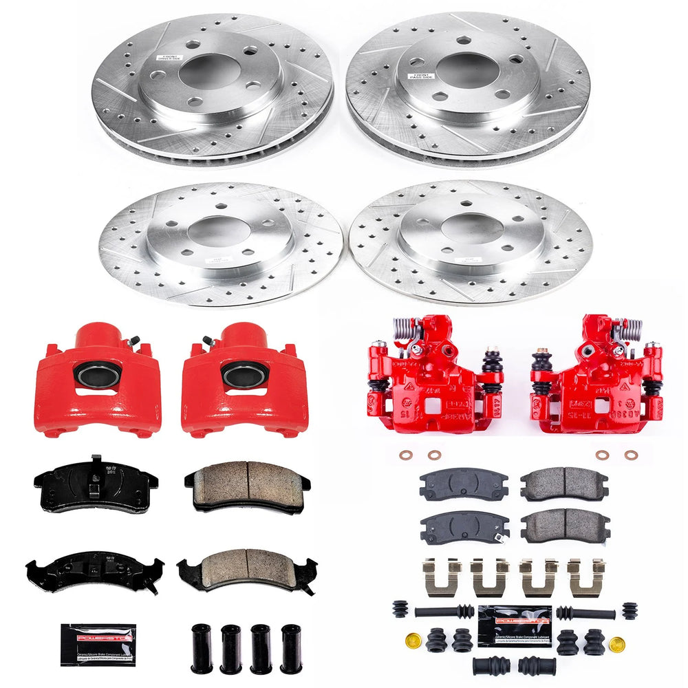 Power Stop 1993 Cadillac Eldorado Front & Rear Z23 Evolution Sport Brake Kit w/Calipers
