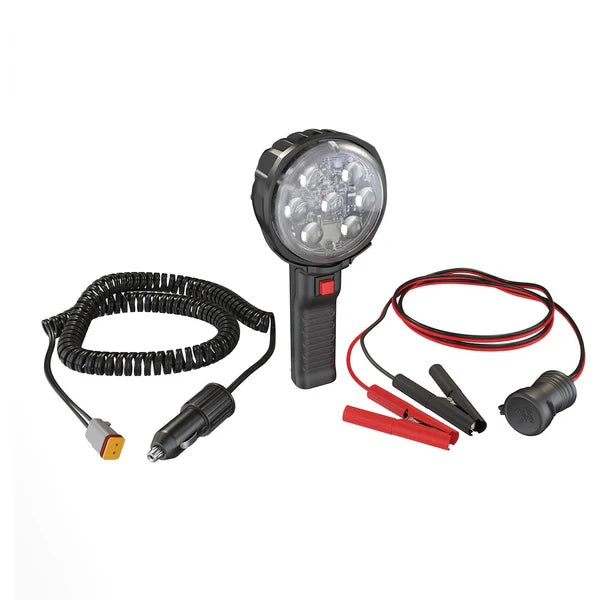 12V BLACK HANDHELD WORK LIGHT W/SPOT BEAM PATTERN KIT