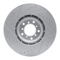 R1 00-03 BMW M5 Left Front Drilled & Slotted Geo-Carbon Rotor