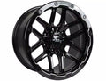 VOLCANO 18X9.5 6X139.1 ET10 CB106.1 GLOSS BLACK MILLED EDGE