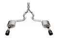 Corsa 24+ Frd Mustang GT- Sport Cat-Back Ex.Sys 3.0in Dual Rear Exit w/4.5in Blk PVD StraightCut Tip