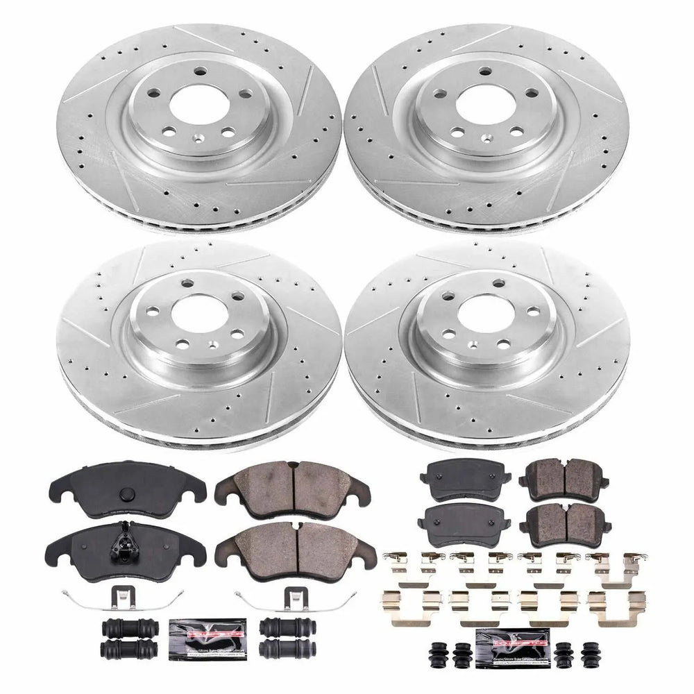 Power Stop 14-18 Audi A6 Front & Rear Z23 Evolution Sport Brake Kit