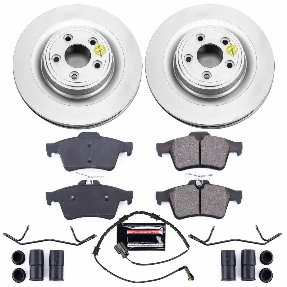 Power Stop 10-15 Jaguar XF Rear Z23 Evolution Sport Coated Brake Kit