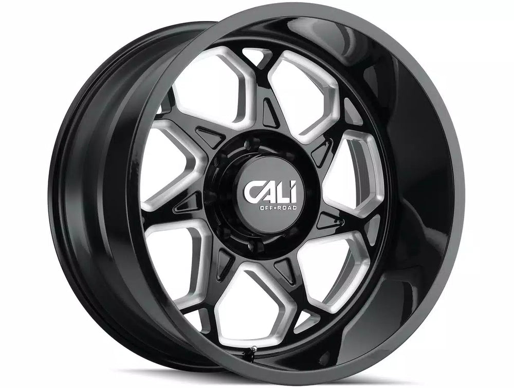 ~(61 lbs. 26X26X13)~ SEVENFOLD (9111) GLOSS BLACK/MILLED 24X12 8-165.1 -51mm 130.8mm