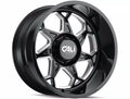 ~(61 lbs. 26X26X13)~ SEVENFOLD (9111) GLOSS BLACK/MILLED 24X12 8-165.1 -51mm 130.8mm