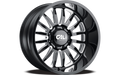 SUMMIT DUALLY FRONT (9110) GLOSS BLACK/MILLED SPOKES 22X8.25 8165.1 115MM 121.3