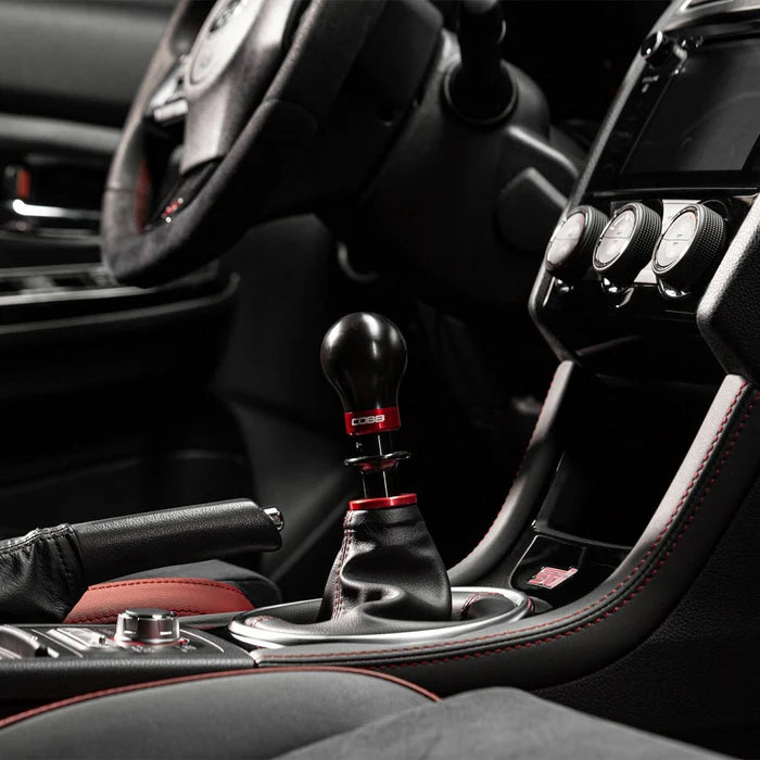Cobb Tuning Subaru STI 6MT Stage 2 Drivetrain Package - Race Red Shift Knob - White w Stealth Black Lockout Pull