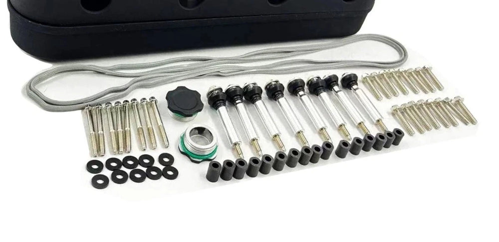 GM LS VALVE COVERS 2-PC FINNED ALUM