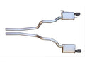 Cat Back Exhaust System 05-10 Mustang V8 Split Rear Dual Exit 2.5 in Intermediate Pipe And Tailpipe Violator Muffler Hardware 4 in Black Tips Included Natural 409 Stainless Steel Pypes Exhaust