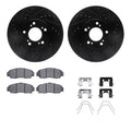 R1 E- Line Series Brake Rotor - D/S - Black w/ Ceramic Pads Hdw Fits Acura RL