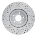 R1 08-25 Infiniti Q70L Front Right Drilled & Slotted Geoperformance Rotor