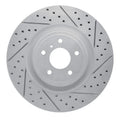 R1 08-25 Infiniti Q70L Front Right Drilled & Slotted Geoperformance Rotor