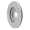 R1 08-25 Infiniti Q70L Front Right Drilled & Slotted Geoperformance Rotor