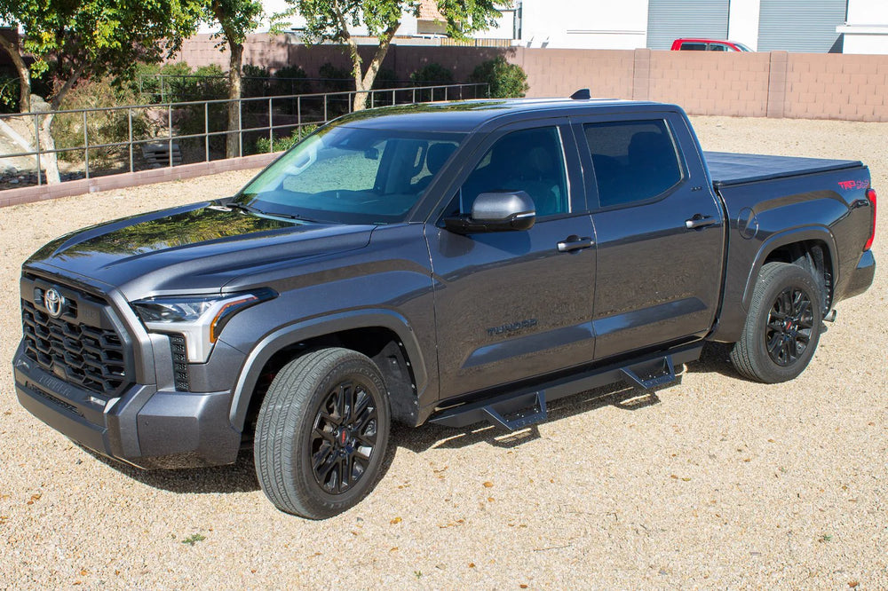 22C TUNDRA CREWMAX CAB MAGNUM RT DROP STEPS ALLOY STEEL TXD BLK
