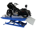 1500 LB HIGH RISE MOTORCYCLE LIFT BENCH W/ VISE SIDES BALANCE BAR PUMP