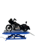 1500 LB HIGH RISE MOTORCYCLE LIFT BENCH W/ VISE SIDES BALANCE BAR PUMP