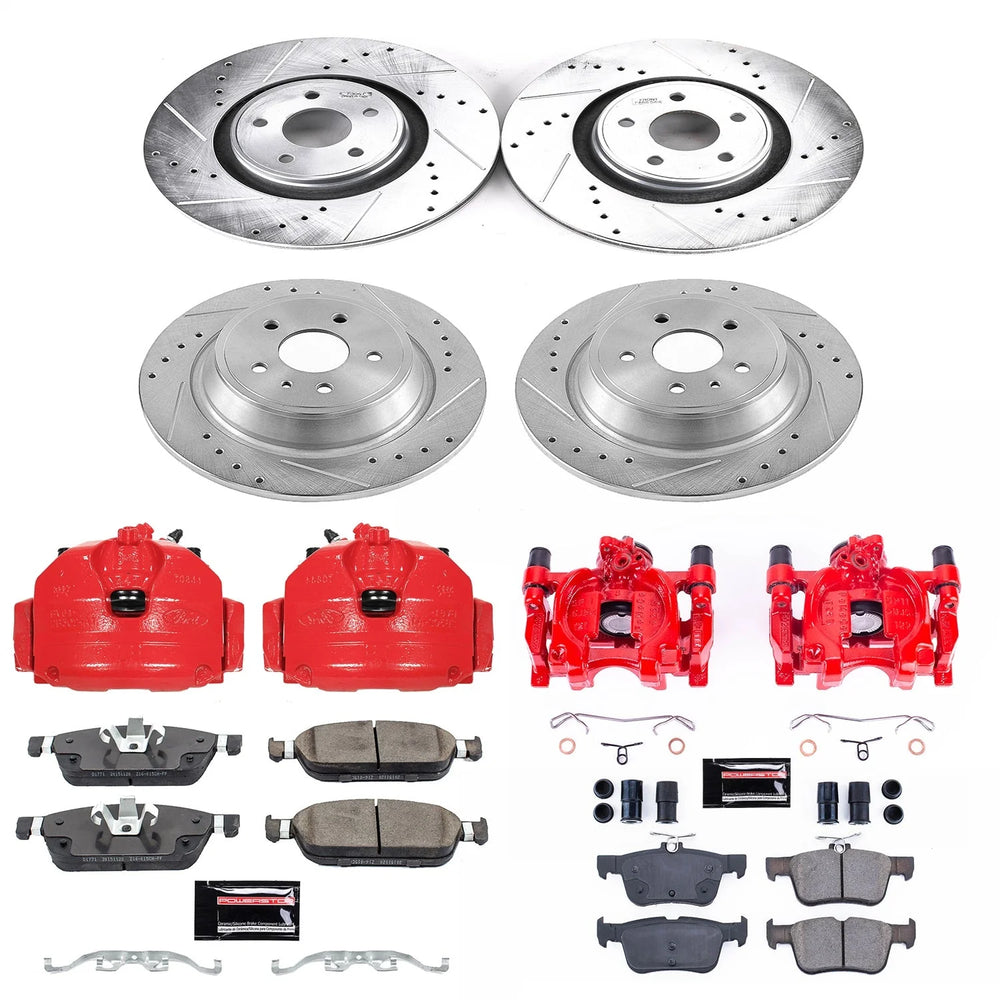 Power Stop 15-17 Lincoln MKC Front & Rear Z23 Evolution Sport Brake Kit w/Calipers