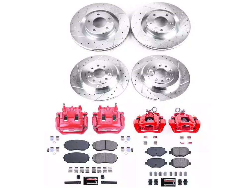 Power Stop 13-14 Ford Edge Front & Rear Z23 Evolution Kit W/Cals