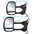 0005 EXCURSION/0107 F250/F350/F450/F550 BLACK EXTENDABLE TOW MIRROR W/TURN SIG