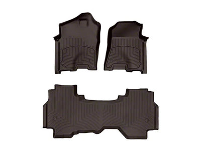 WeatherTech Cocoa Front Rear FloorLiner HP Fits -20-24 Dodge RAM 471428-1-4IM