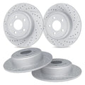 R1 Concepts Brake Rotor- Slotted - Silver Fits Land Rover