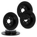R1 Concepts Brake Rotor- Slotted - Silver Fits Land Rover