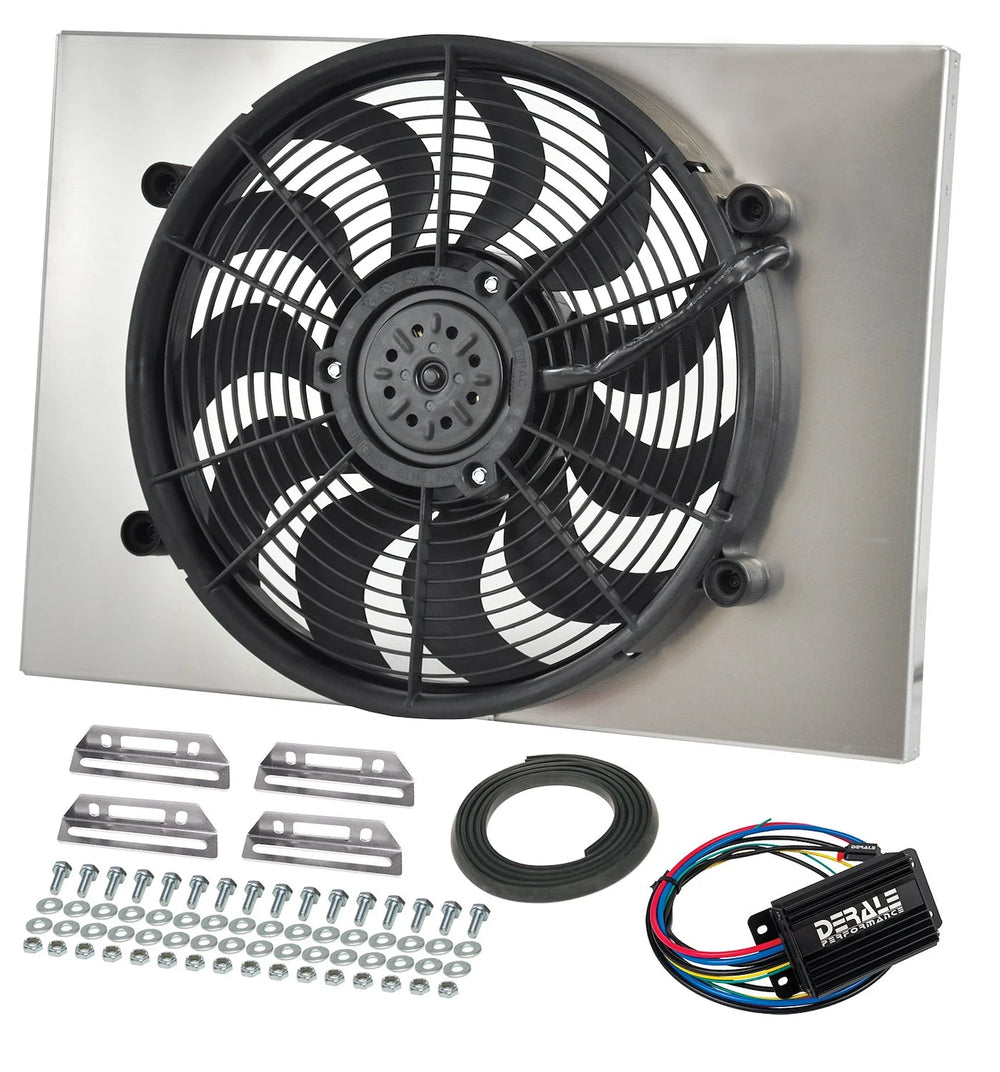 Electric Fan Thermostatic Control Kit: Deluxe Adjustable; with Radiator Probe