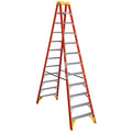 WERNER 12FT FIBERGLASS TWIN STEP LADDER TYPE IA 300# CAPACITY T6212