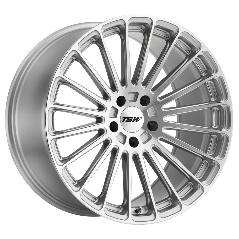 ~(31 lbs. 21X21X11)~ TSW TURBINA 19x9.0 5/114.3 ET20 CB76.1 TITANIUM SILVER W/MIRROR CUT FACE