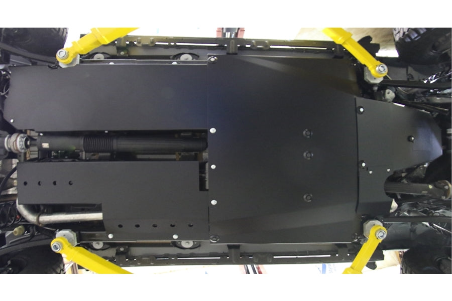 Rock Hard 4x4 Aluminum Complete Bellypan Skid Plate System w Dual Crossmembers for 3.6L eTorque Jeep Wrangler JL 4DR 2020 - Current [RH-90553]