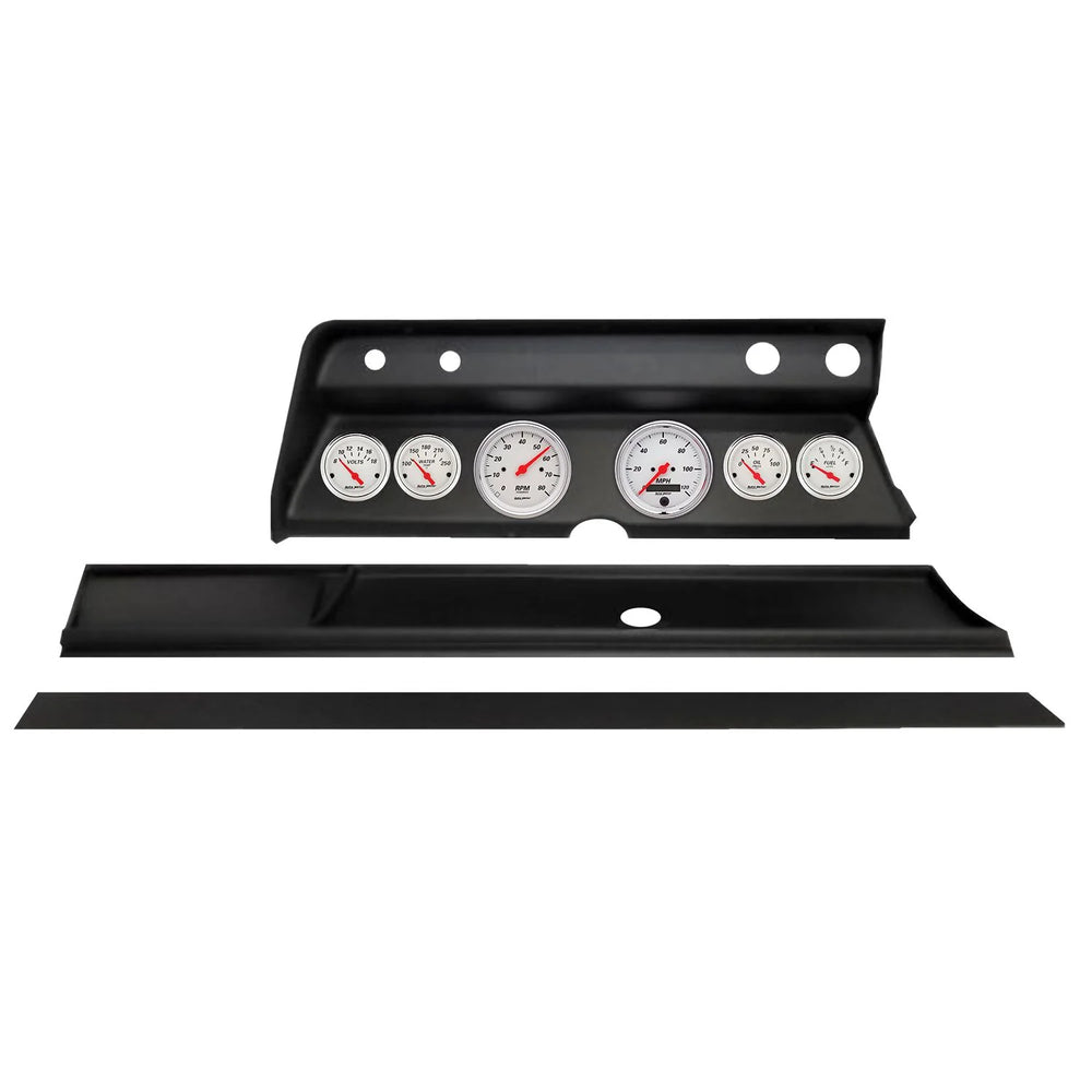 Autometer Arctic White Direct Fit Dash Kit 1966 Chevy Chevelle (2 x 3-3/8in. / 4 x 2-1/16in.)
