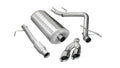 3.0 Inch Cat-Back Sport Dual Rear Exit Exhaust 4.0 Inch Black Tips 09 Silverado Sierra 1500 Ext Cab