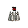 Universal Muffler Kit, Single Inlet Dual Outlet, 63MM 2.5" 2 Mufflers