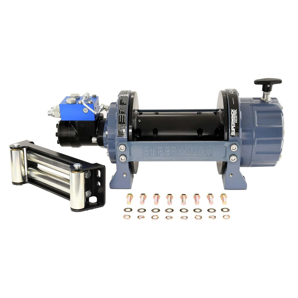 SI 15000 HYDRAULIC WINCH 15000 LBS STD DRUM MANUAL FREESPOOL 2STAGE PLANE