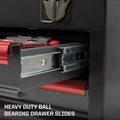 26IN 5DRAWER PORTABLE STEEL TOOL BOX W/ 103 PC METRIC TOOL SET WHITE
