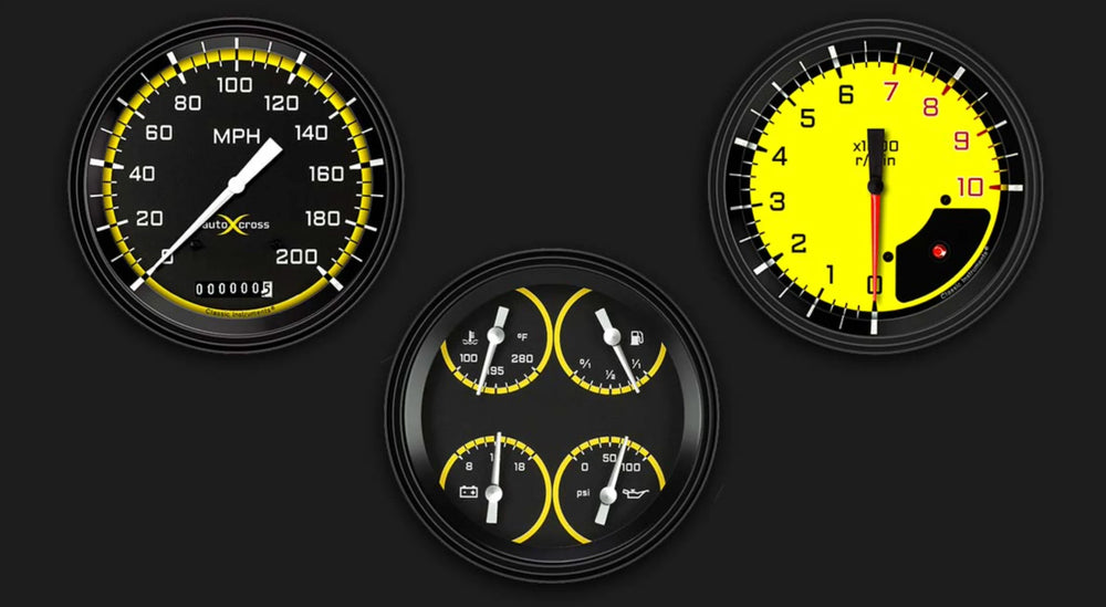 AUTO CRS YLW 5IN SPD,5IN QUAD,5IN TACH