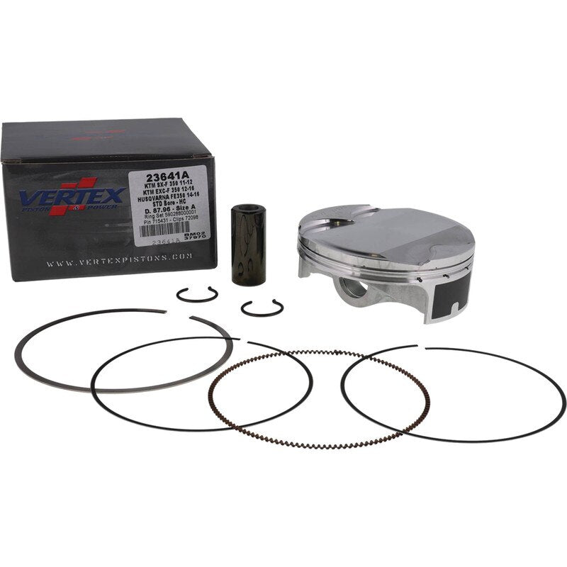 Vertex Piston 12-16 KTM 350 EXC-F 350cc Forged High Compression Piston Kit 12.8:1 Comp.