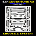 Rock Krawler 07-18 Jeep Wrangler JKU 4DR 4.5in Adventure-X Pro Long Arm - Stage 1