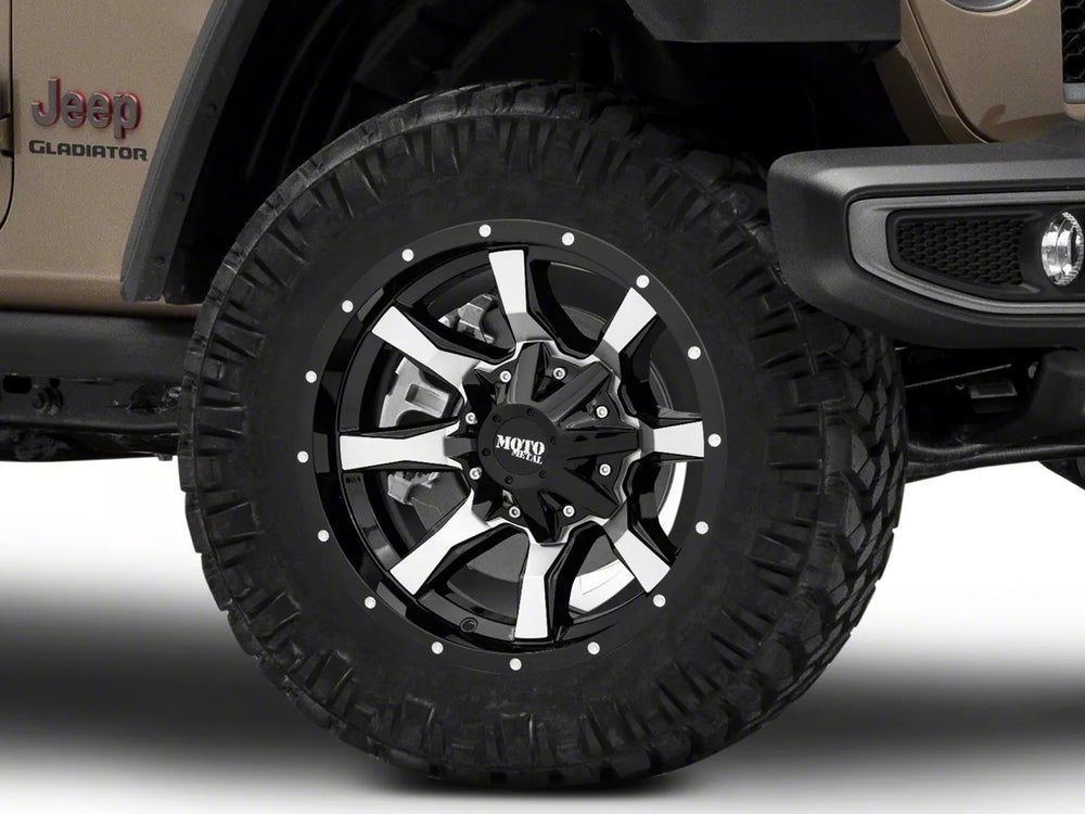 MO970 20x10 5x127.00/5x139.70 GLOSS BLACK W/ MACHINED FACE (18 mm)