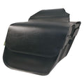 Willie & Max Universal Fit Brass Monkey Compact Slant Saddlebag Set (12inL x 9.5inH x 5.5inW)- Black