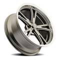 RIDLER TYPE 606 GREY W MILLED SPOKES DIAMOND LIP 20X10 5-120.65 0MM 83.82MM