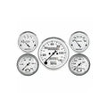 AutoMeter Gauge Kit 5 Pc. 3-1/8in. & 2-1/16in. Mech. Speedo. Wtmp & Oilp Old Tyme Wht
