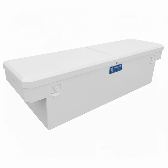 CROSSBODY TOOLBOX 16X20X60 ALL SMOOTH EXTRA DEEP DOUBLE DOOR WHITE