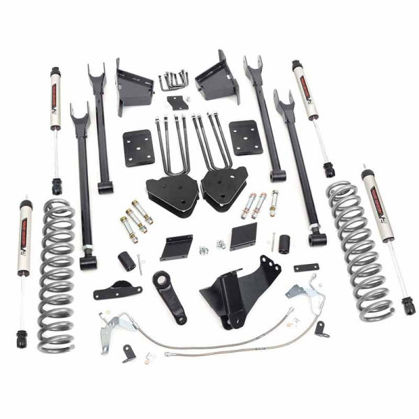 1x 9295 6 Inch Lift Kit 4 Link OVLD V2 Ford Super Duty 4WD (15-16)