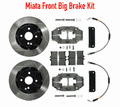 StopTech Mazda Miata NA Front BBK w/ Red ST-42 Calipers Slotted 280x20.6mm Rotors Pads and SS Lines